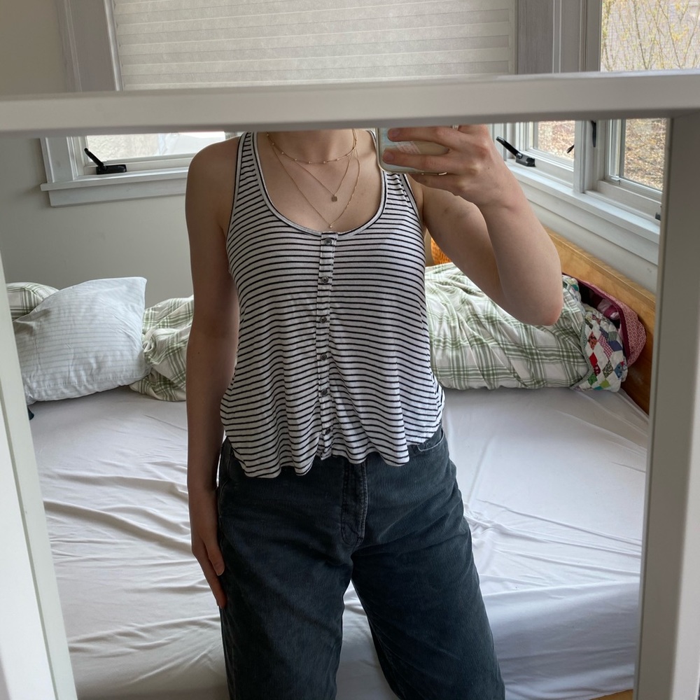 Striped loose tank
